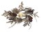 Transpac 18" Green Autumn Pinecone Candle Ring & 6.5" Gold Pinecone Wreath, Artificial Floral, Plastic, Green, Fall Decor